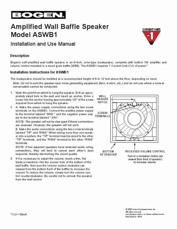 Bogen Car Speaker Model ASWB1-page_pdf
